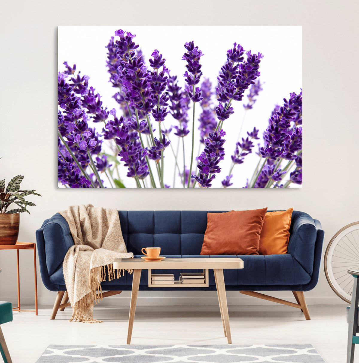 Lavender Flower Wall Art Canvas Print