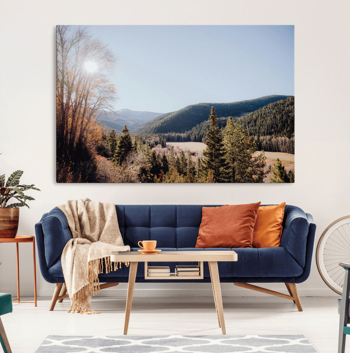 Tropical Palm Trees Wall Art Canvas Print – Framed Sunset