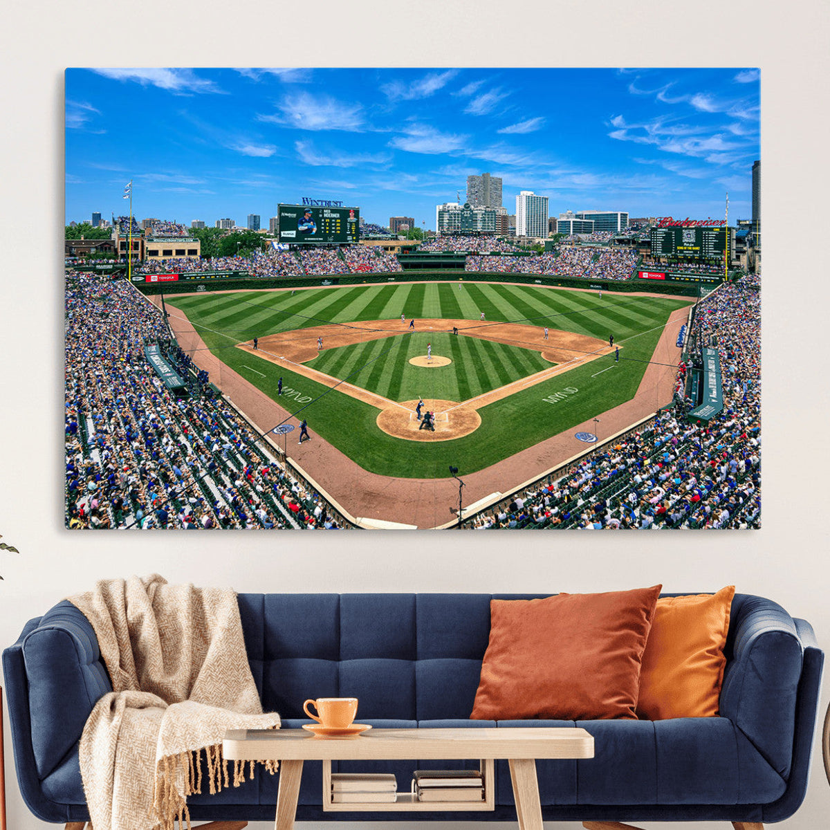 Wrigley Field Baseball Stadium Canvas Wall Art – Packed