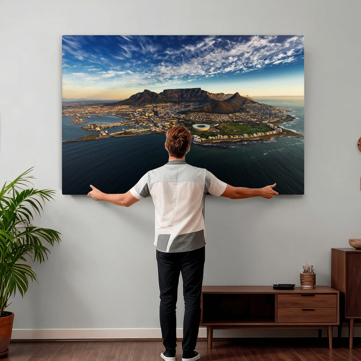 Cape Town Skyline Wall Art Canvas Print – Table Mountain