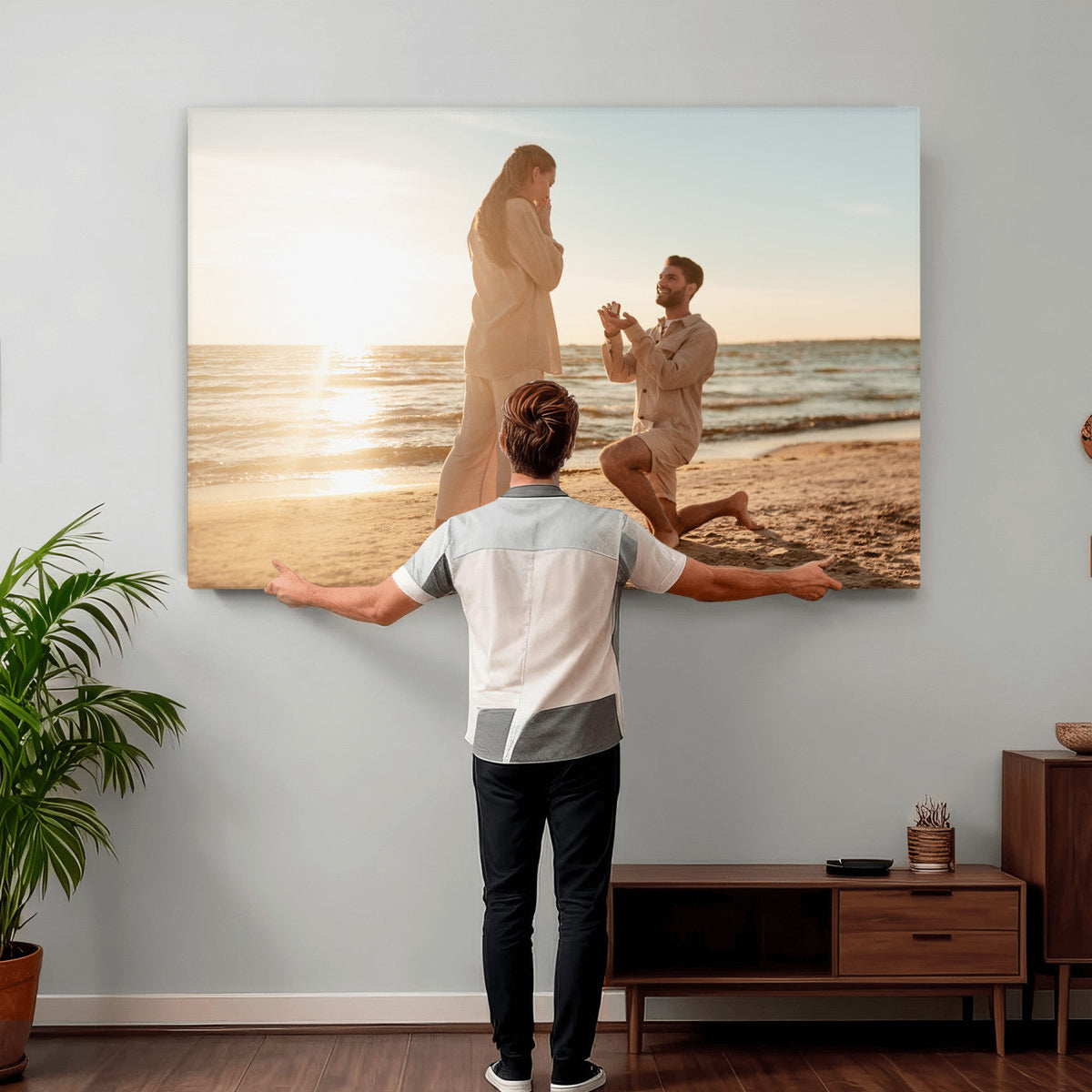 Custom Photo Framed Canvas Wall Art, Personalized Picture Print