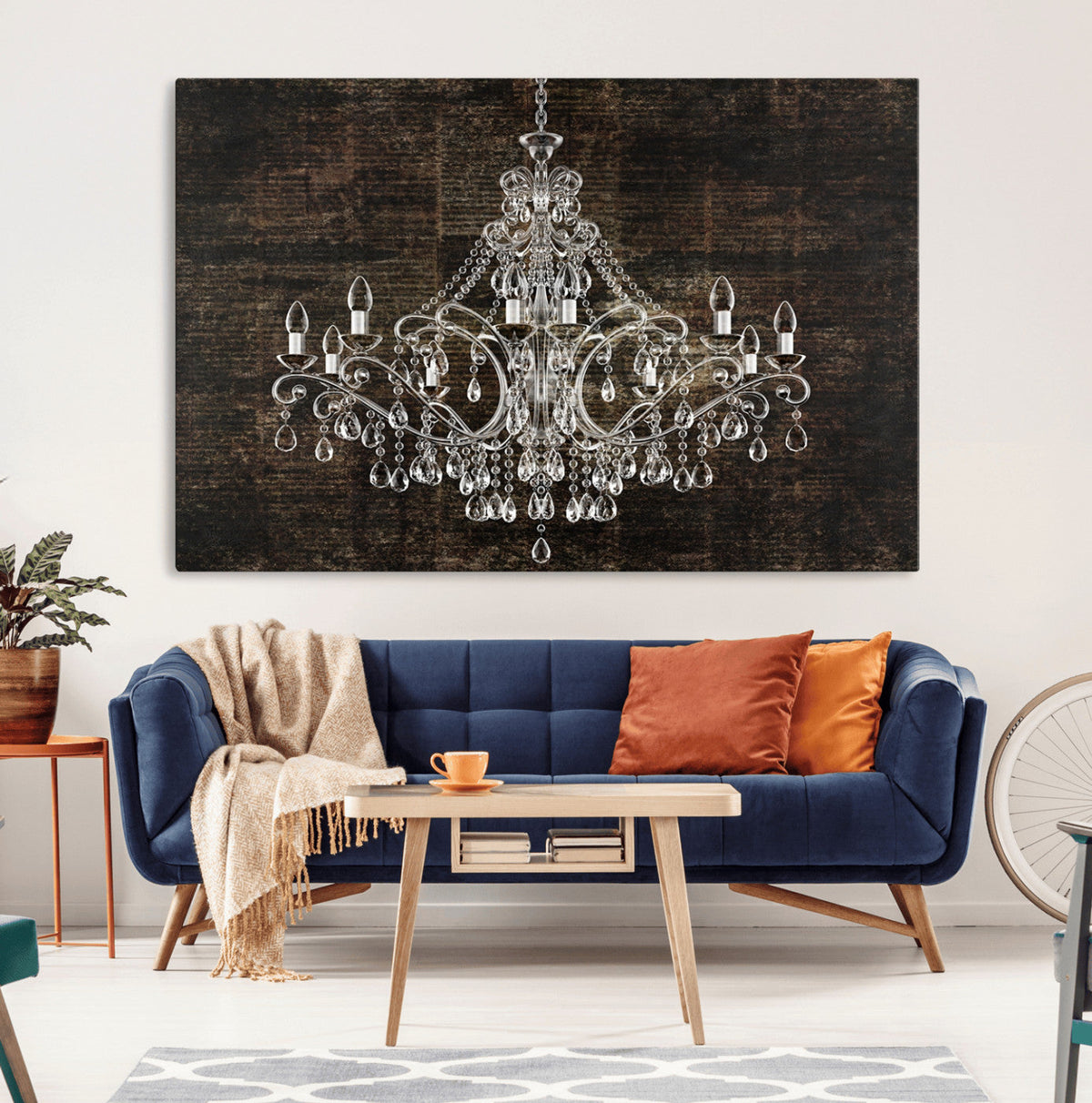 Rustic Chandelier Canvas Print