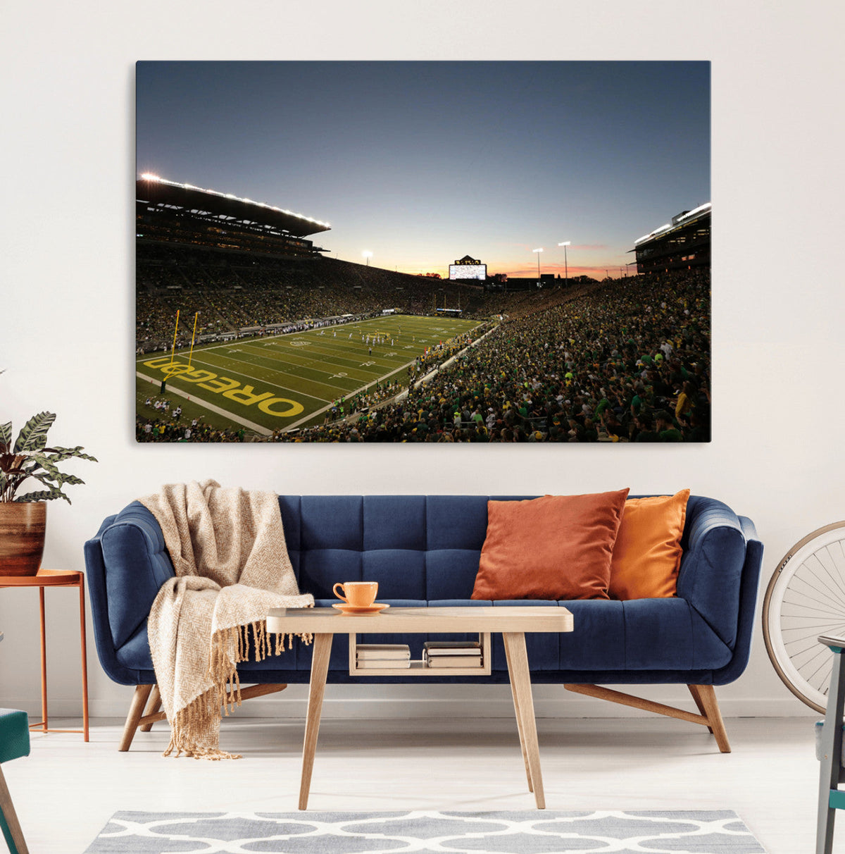 Oregon Ducks Football Team Print - Eugene Autzen Stadium