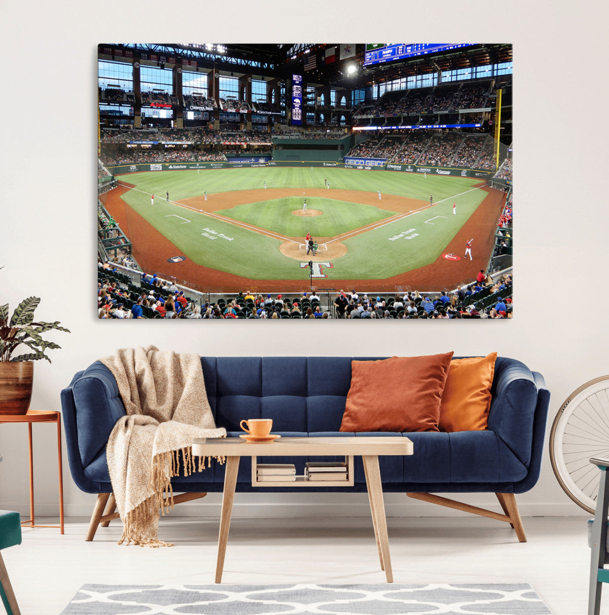 Texas Rangers Baseball Team Print - Arlington Globe Life