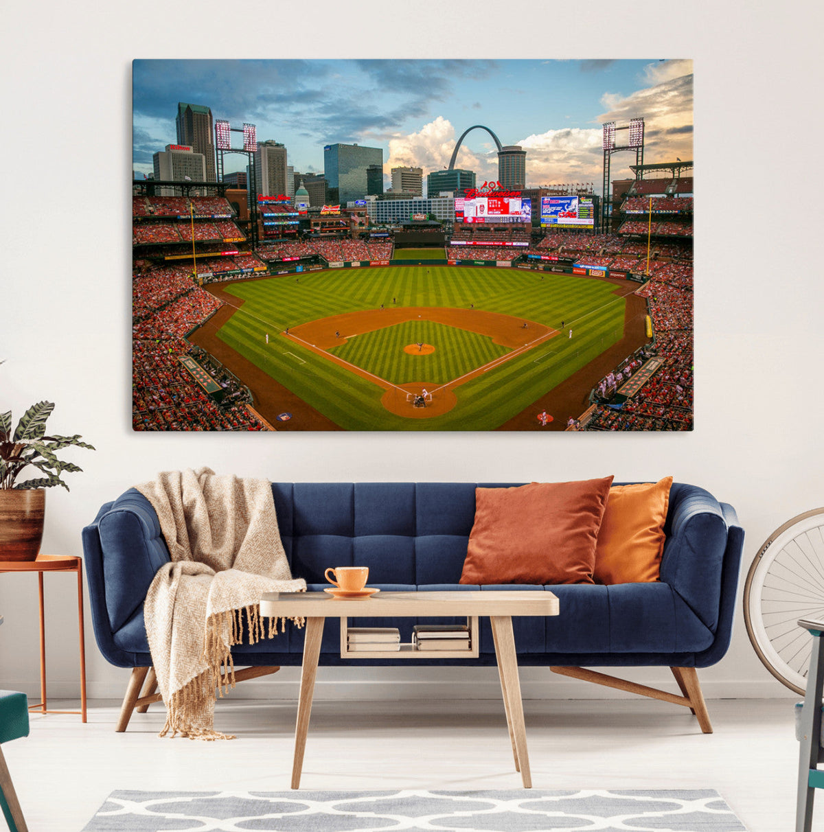 St. Louis Cardinals Baseball Team Print - Busch Stadium Wall