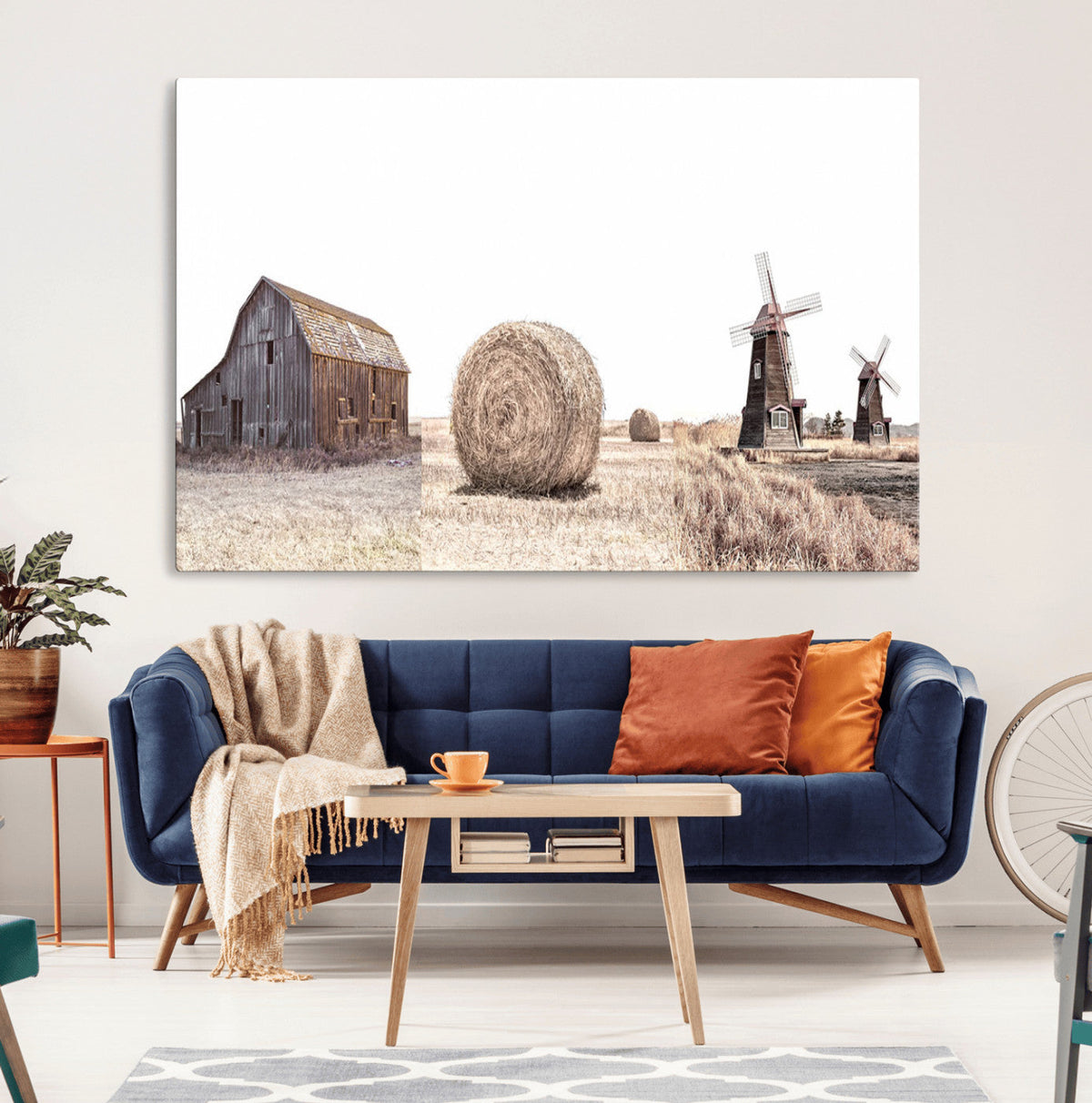 Farm Prints Set, Set of 3 Farmhouse Wall Art, Country House