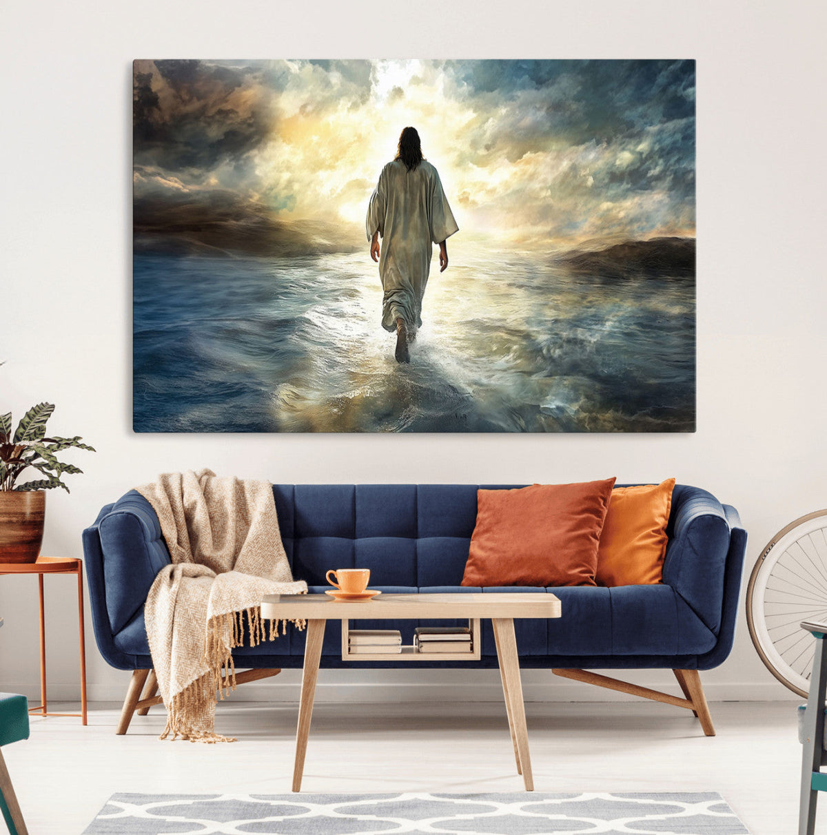 Jesus Walking on Water Wall Art | Canvas Print | Ready to