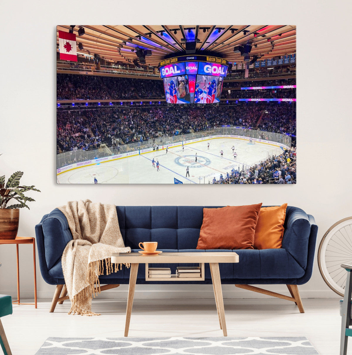 Madison New York Rangers Hockey Stadium Wall Art Canvas