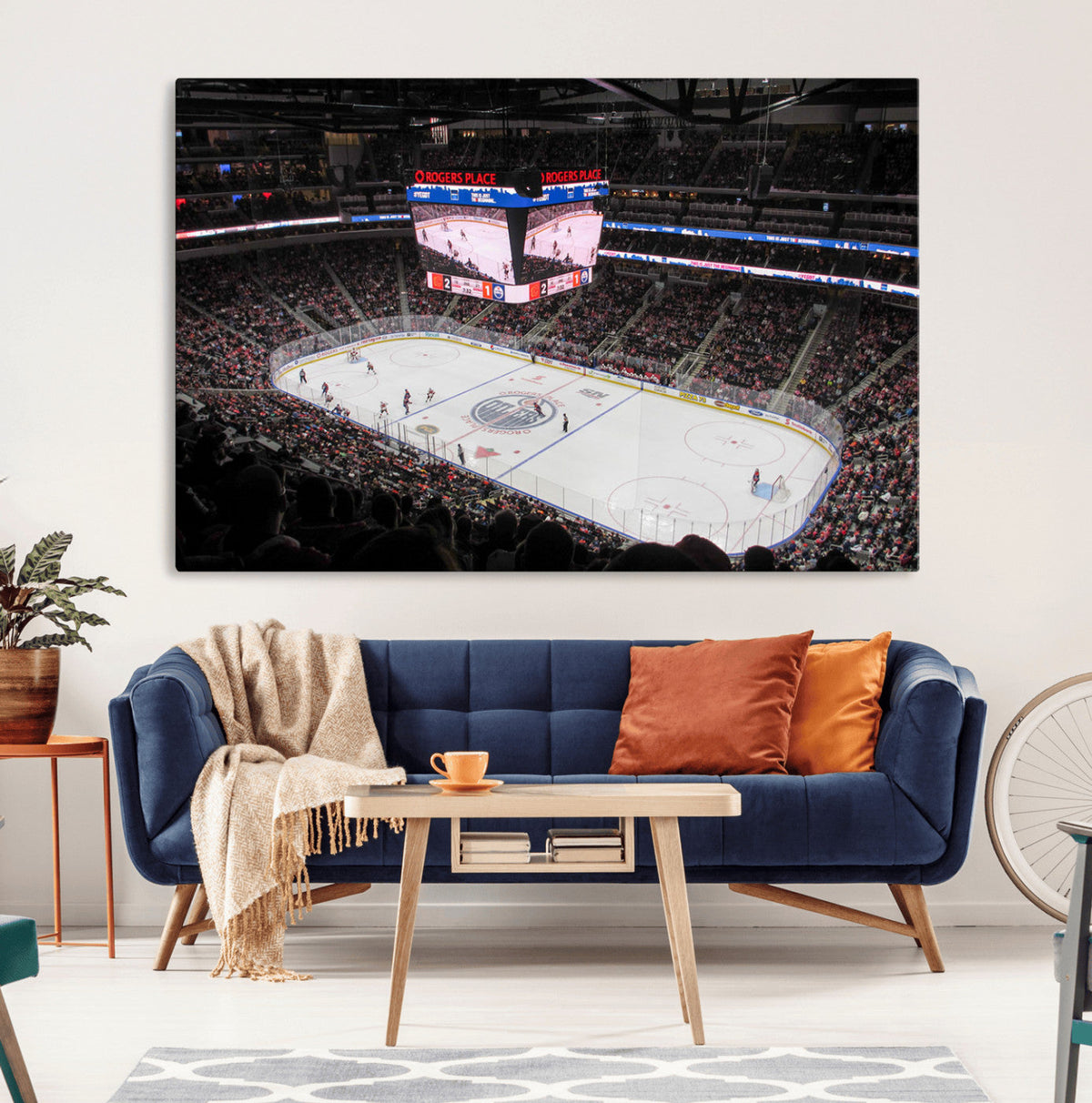 Rogers Place Edmonton Oilers Ice Hockey Stadium Wall Art,