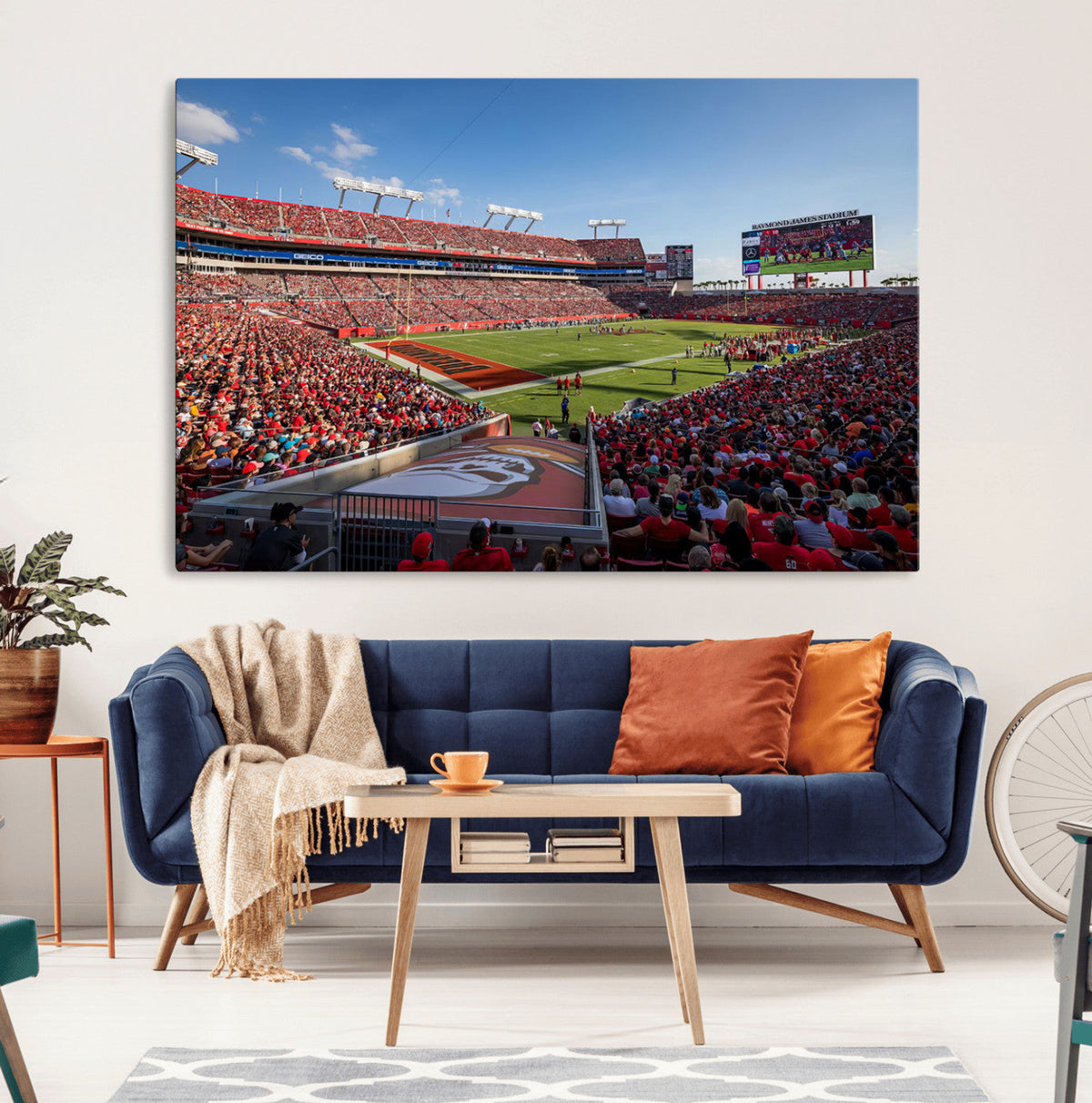 Florida Tampa Raymond James Stadium Wall Art Canvas Print -