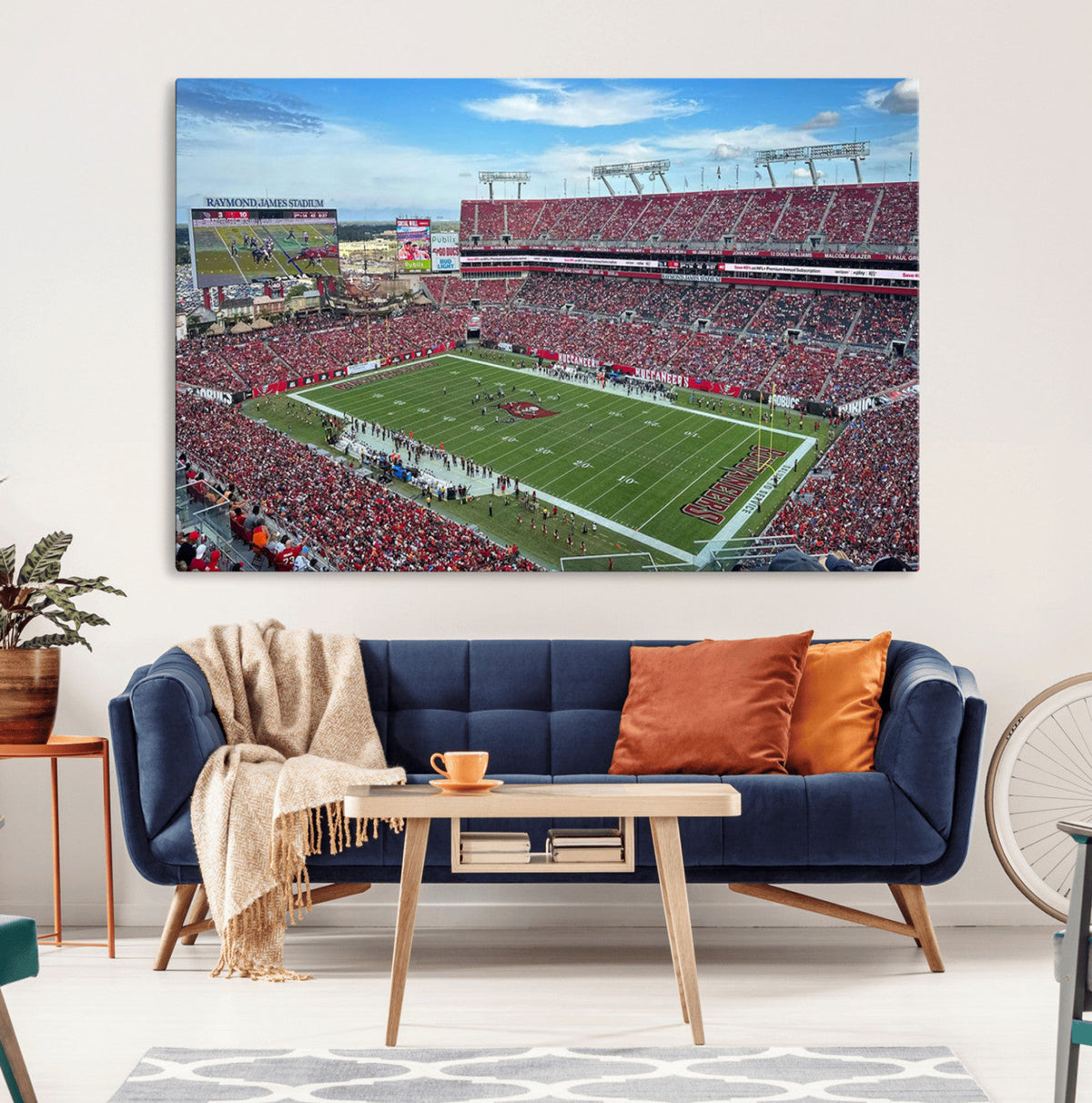 Florida Tampa Raymond James Stadium Wall Art Canvas Print -