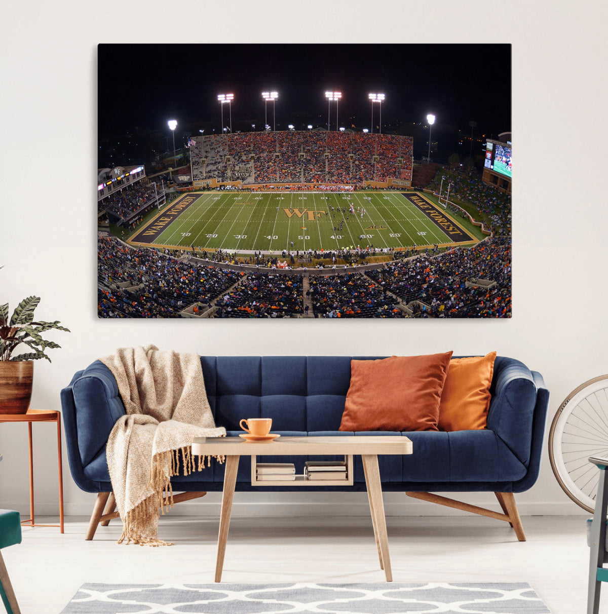 Demon Deacons Print Canvas, Football Team Print -