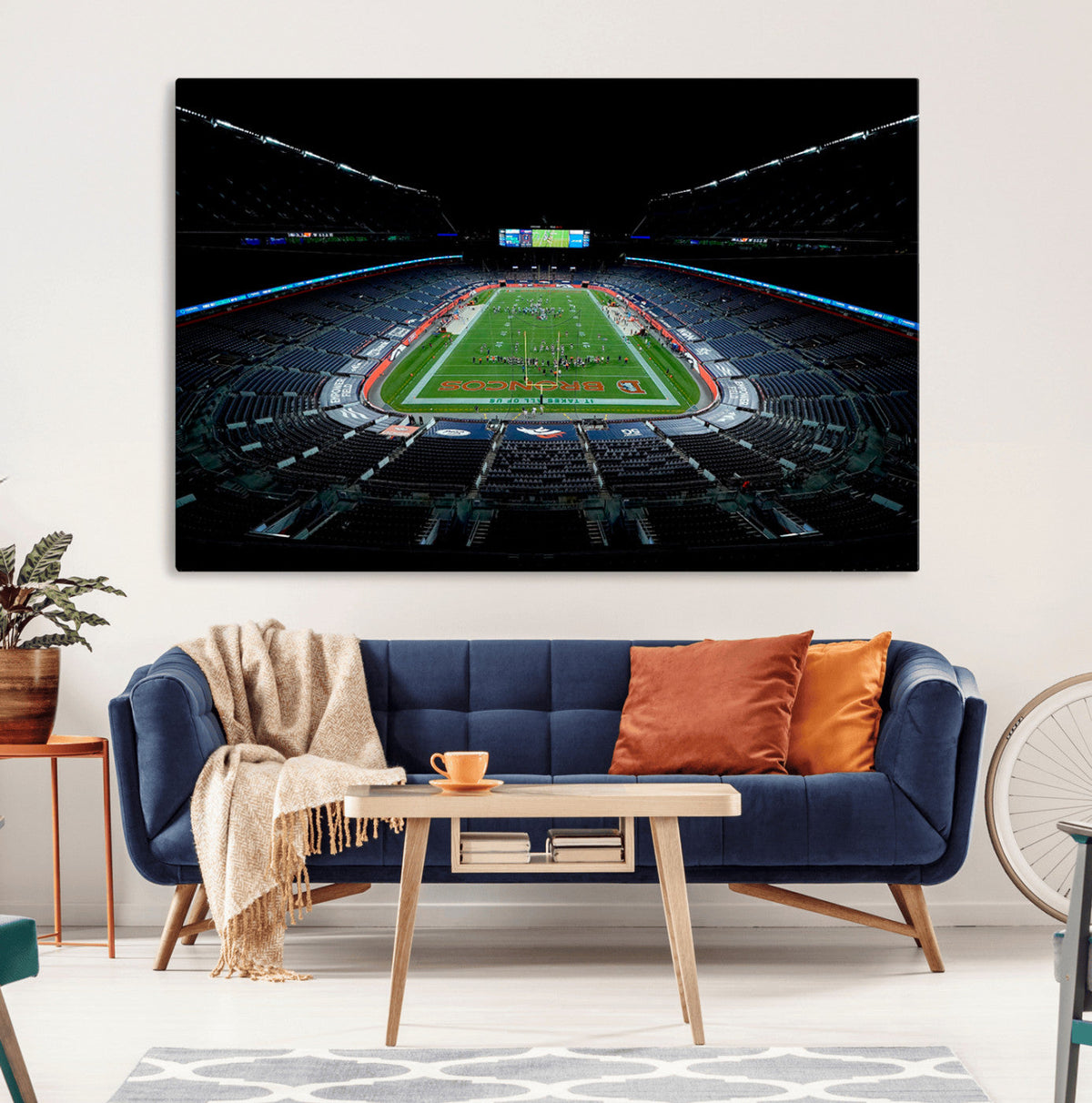 Denver Broncos Football Team Print Canvas- Denver Empower