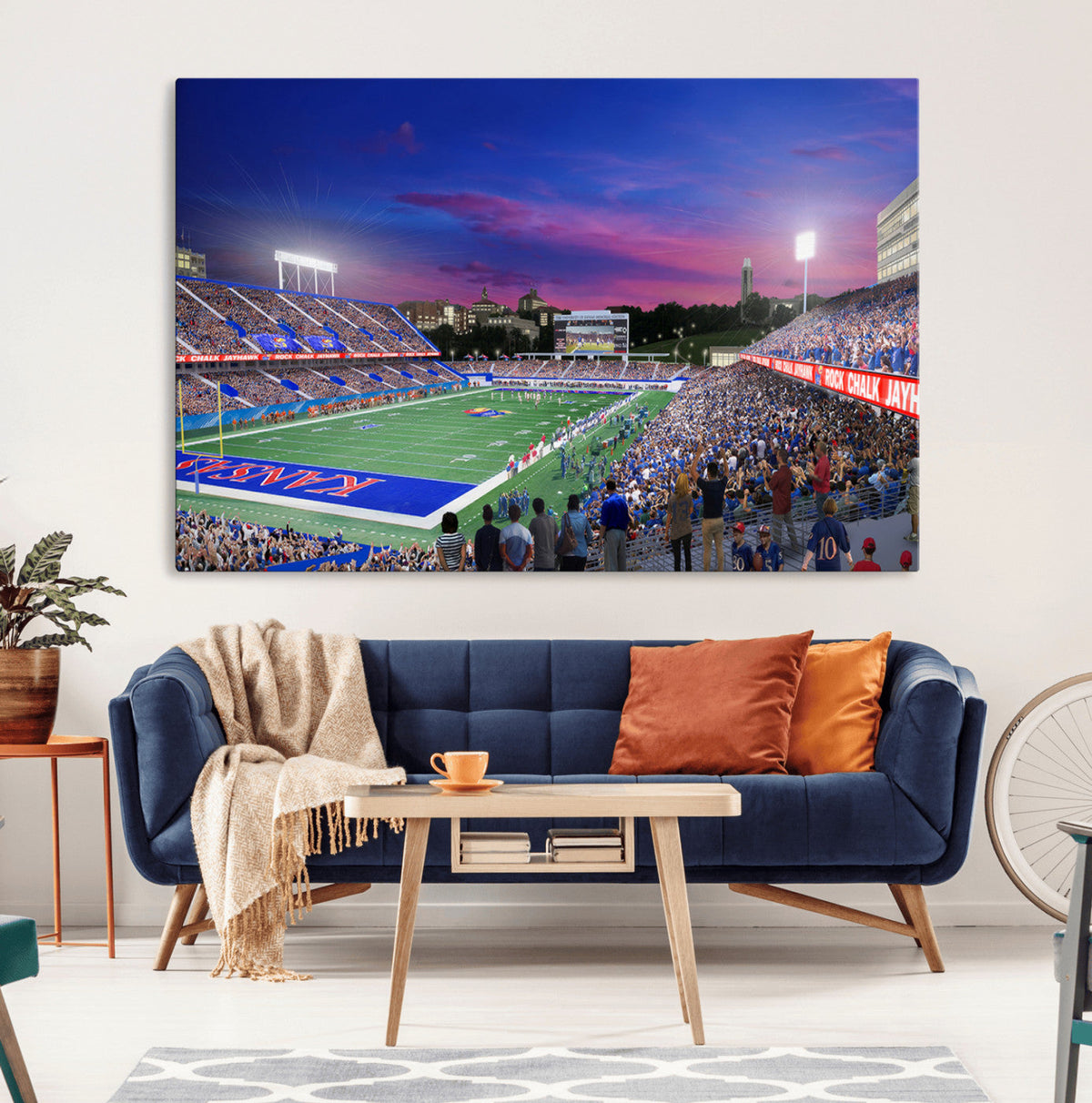 University of Kansas Jayhawks Football Team Print Canvas-
