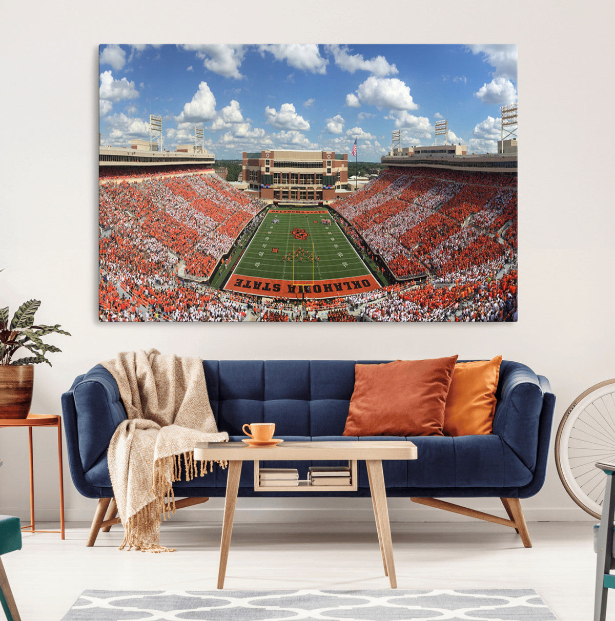 Oklahoma State Cowboys Football Team Print - Stillwater