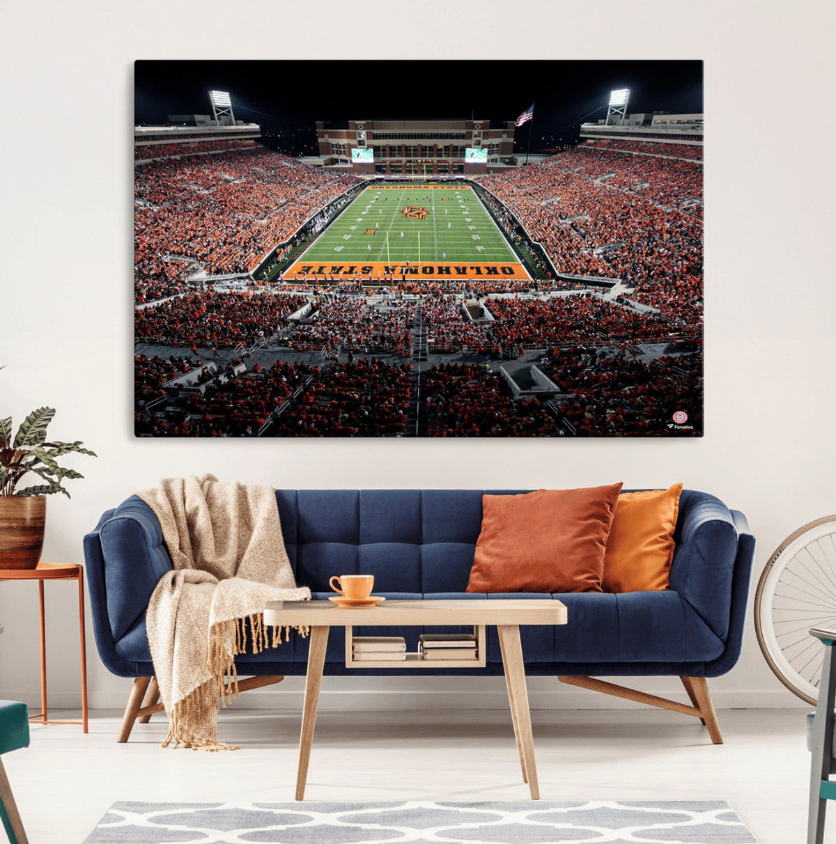 Oklahoma State Cowboys Canvas Print, Football Team Print -