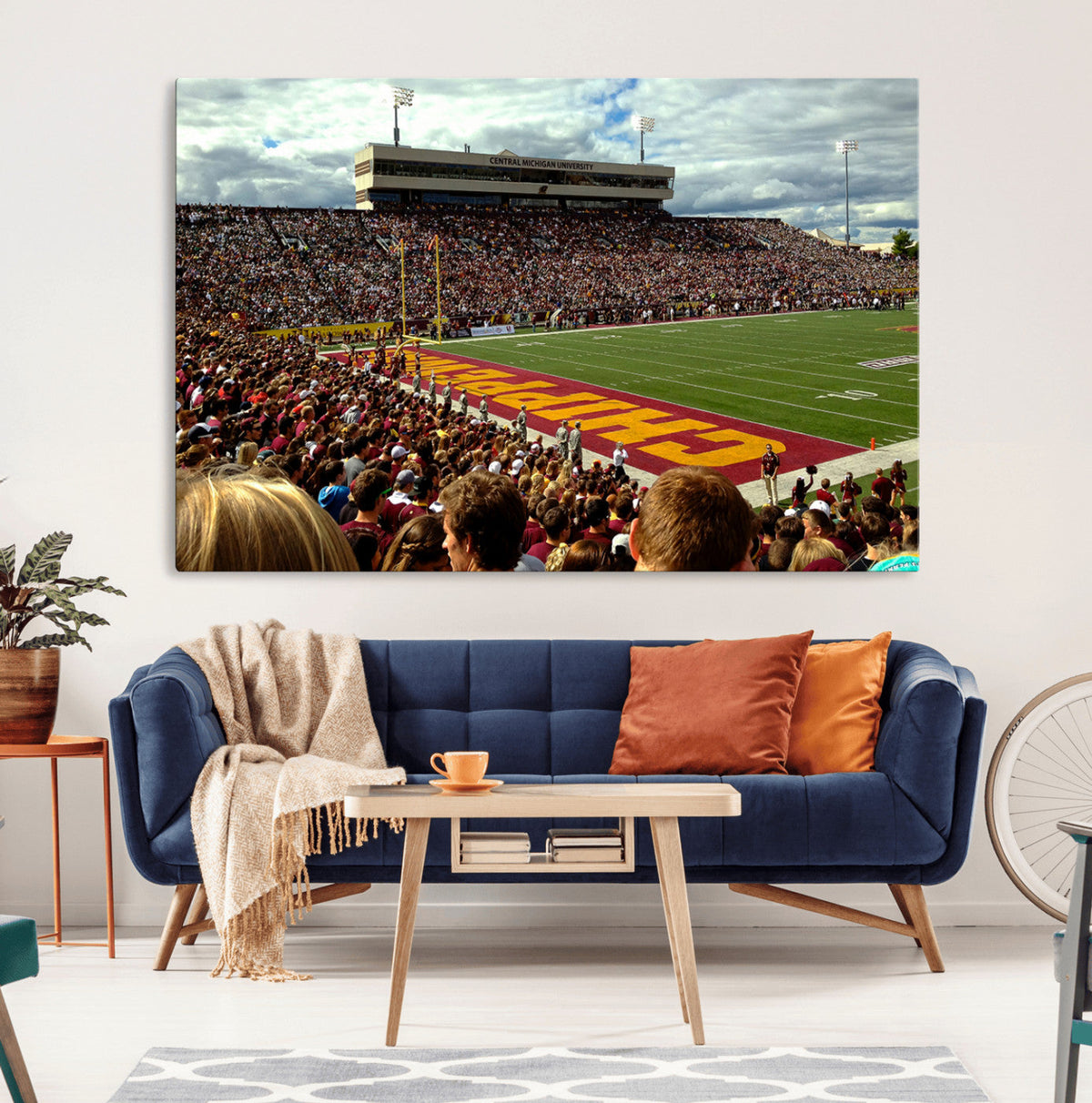 Central Michigan University Chippewas Football Team Print -