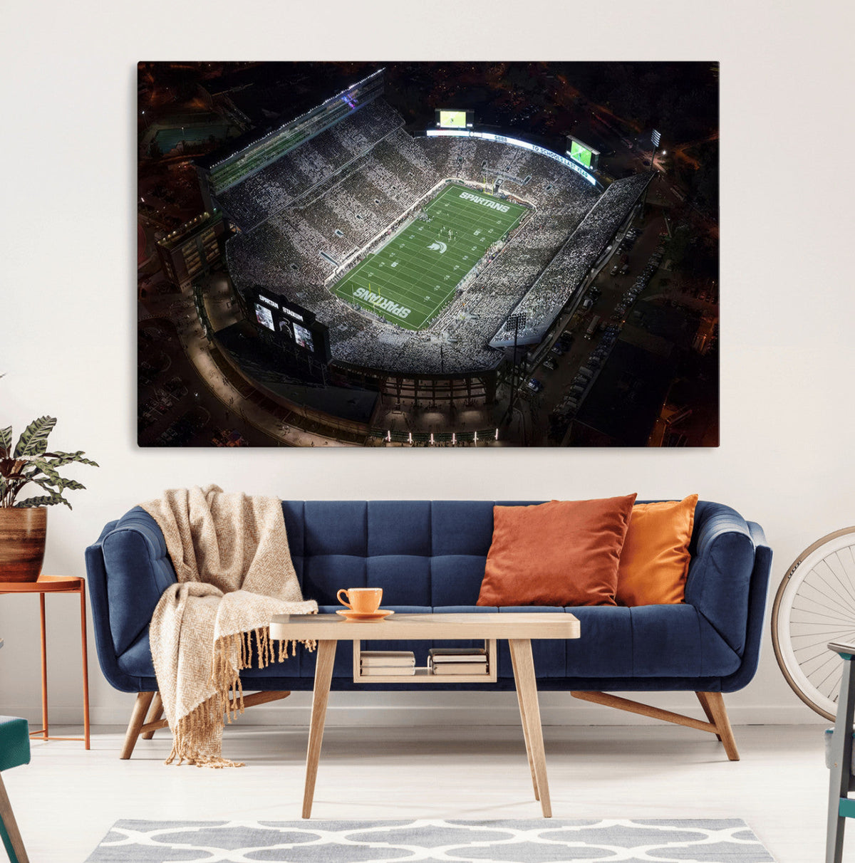 Michigan State Spartans Football Team Print - East Lansing