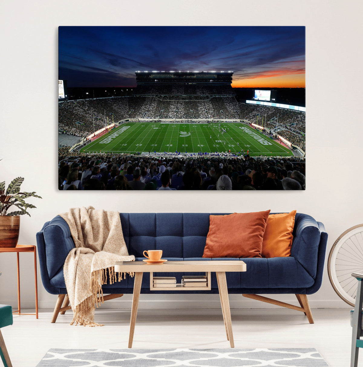 Michigan State Spartans Football Team Print - East Lansing
