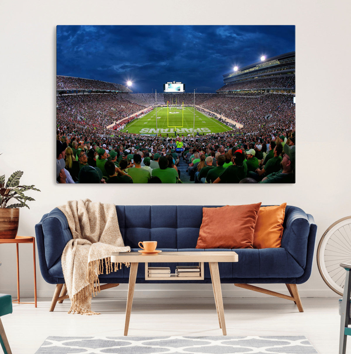 Michigan State Spartans Football Team Print - East Lansing