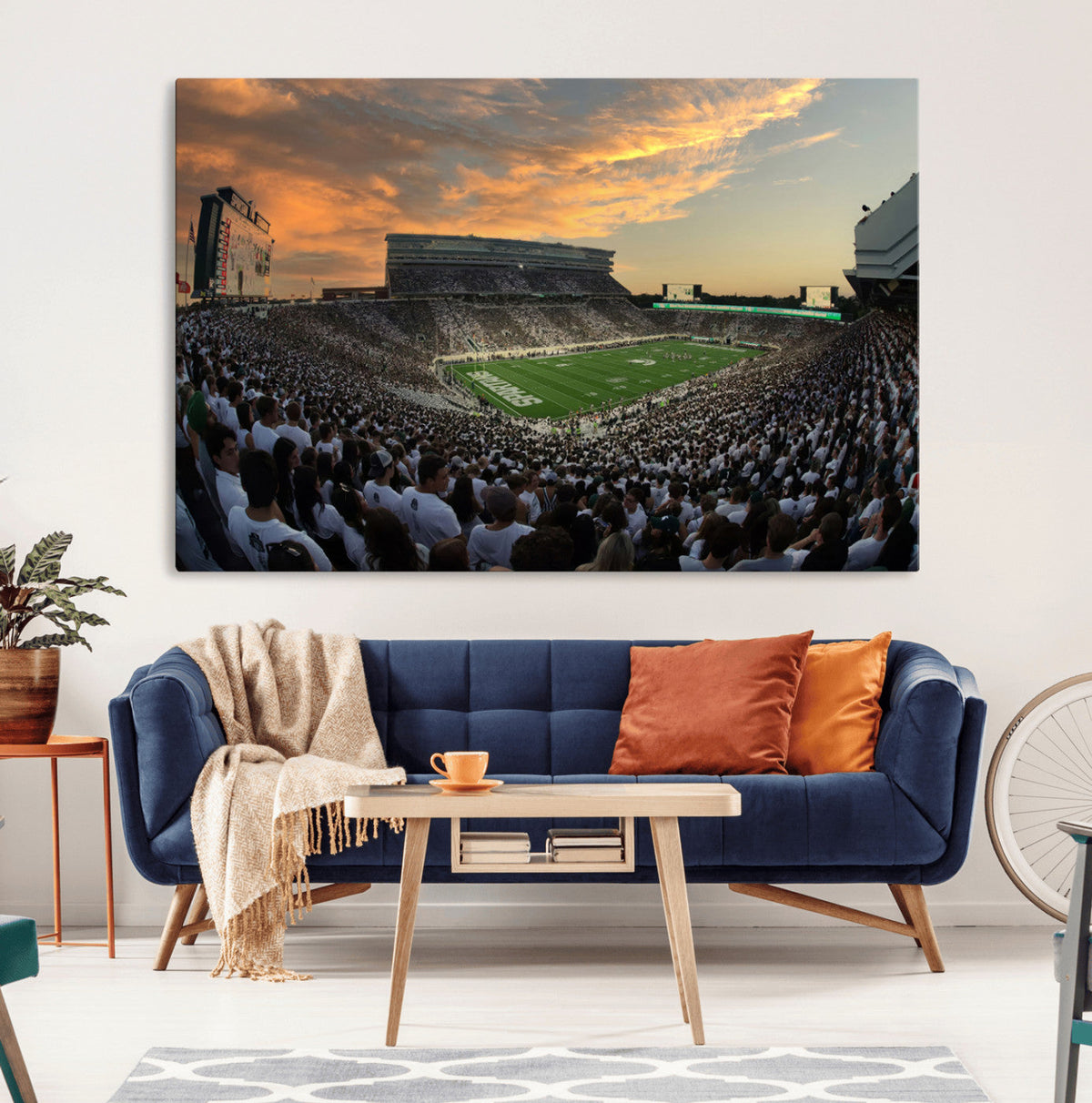 Michigan State Spartans Football Team Print - East Lansing
