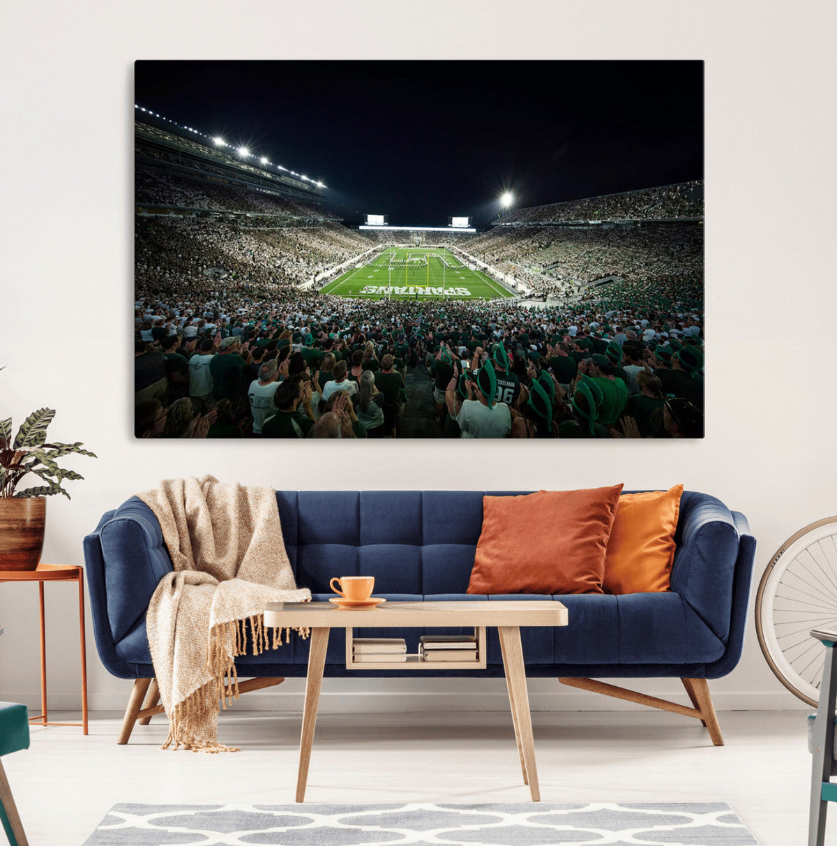 Framed Michigan State Spartans Football Team Print - East