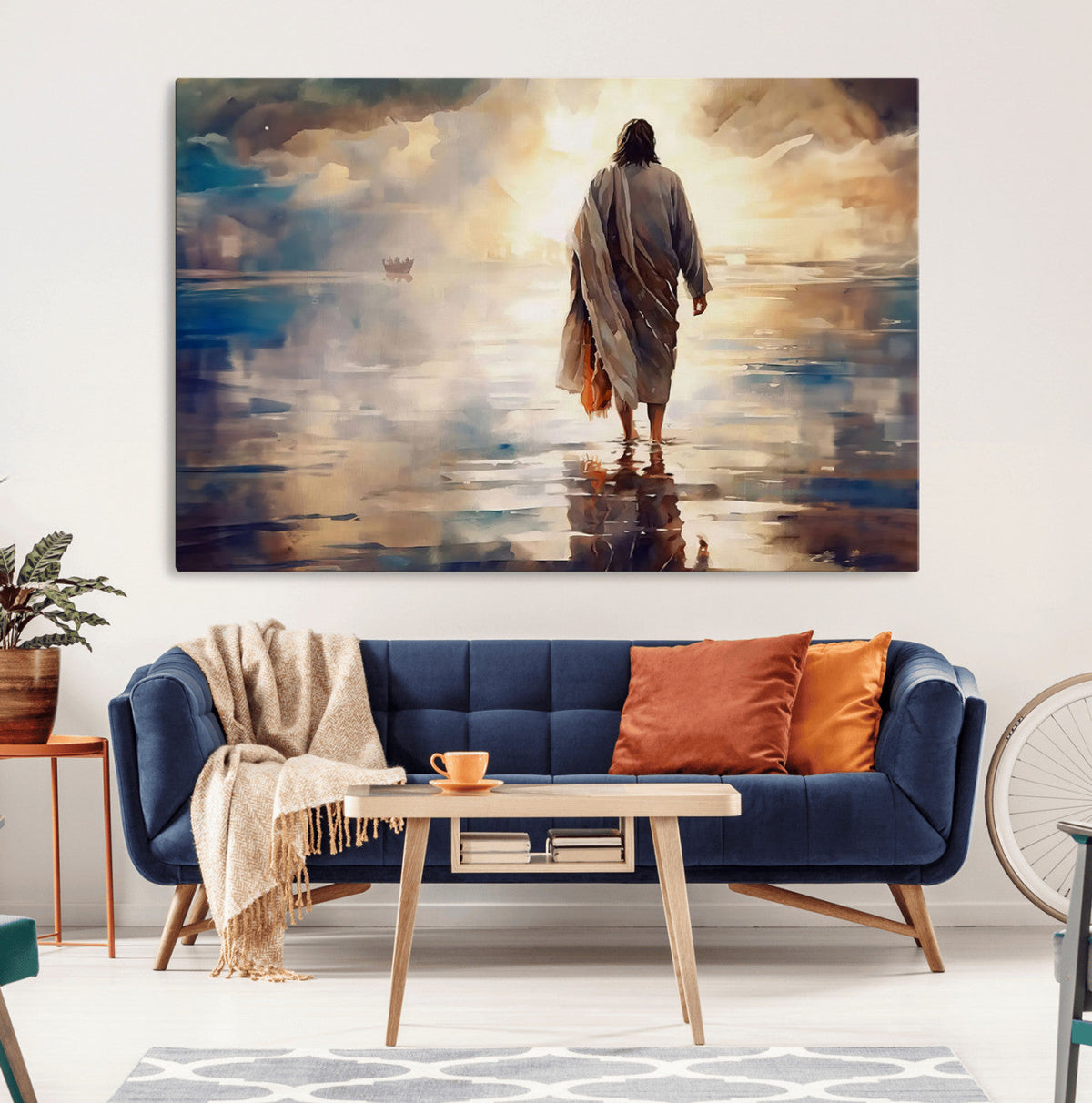 Jesus Walking on Water Wall Art | Ready to Hang Spiritual