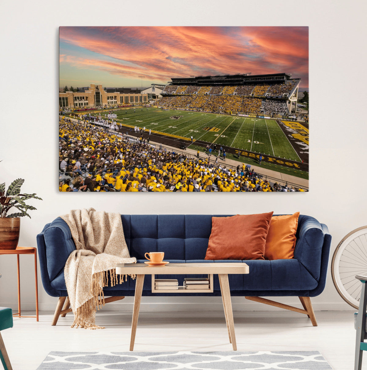 University of Wyoming Cowboys Football Team Print - Laramie