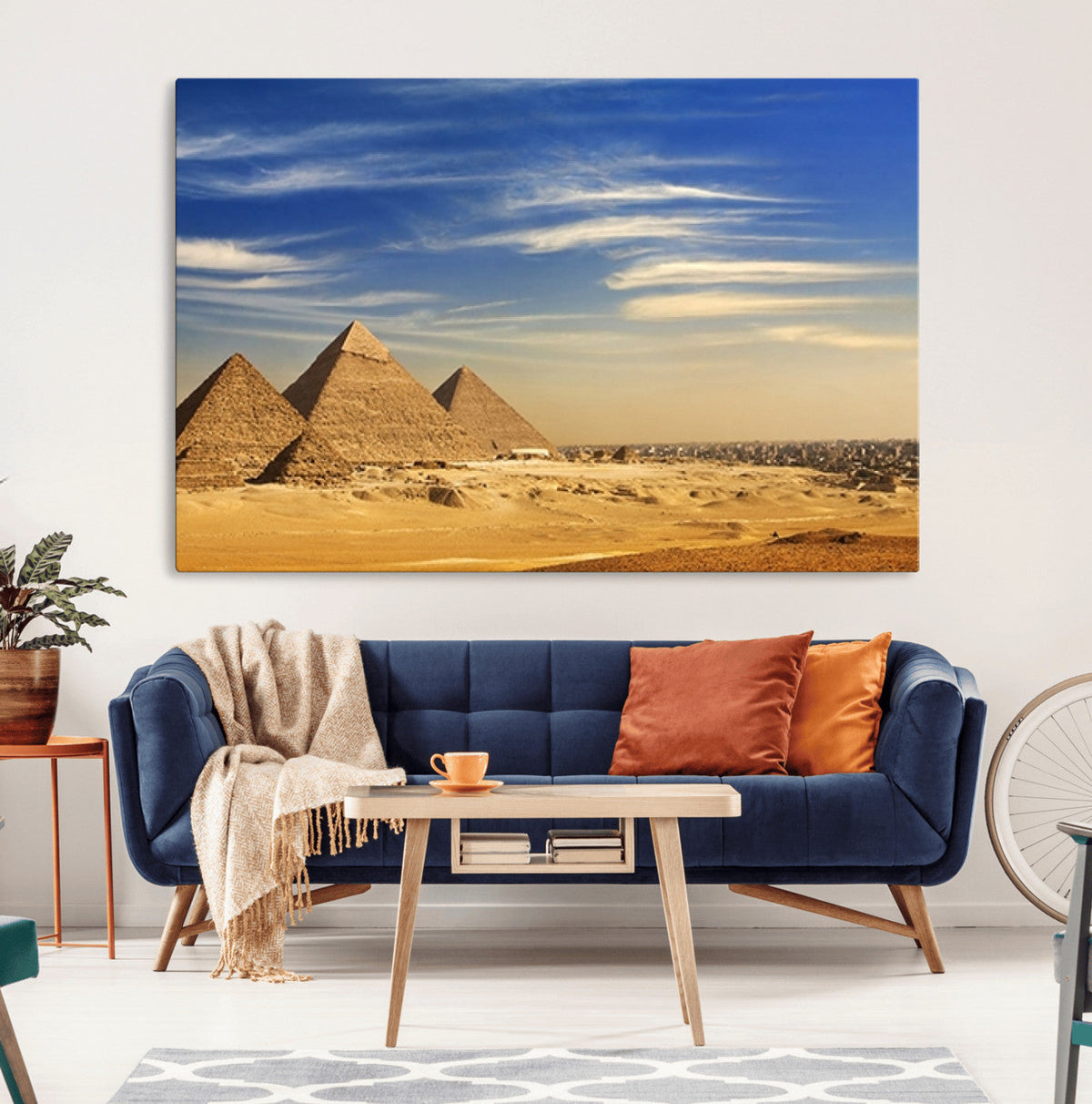 Majestic Ancient Wonders Wall Art Canvas Print – Golden