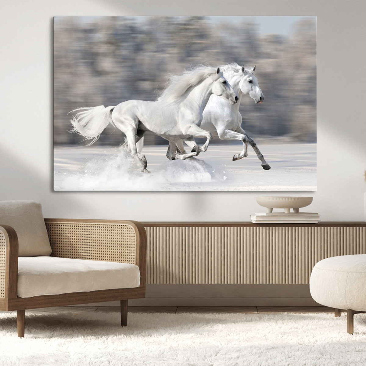 The White Horses Wall Art, Framed White Horses Wall Art