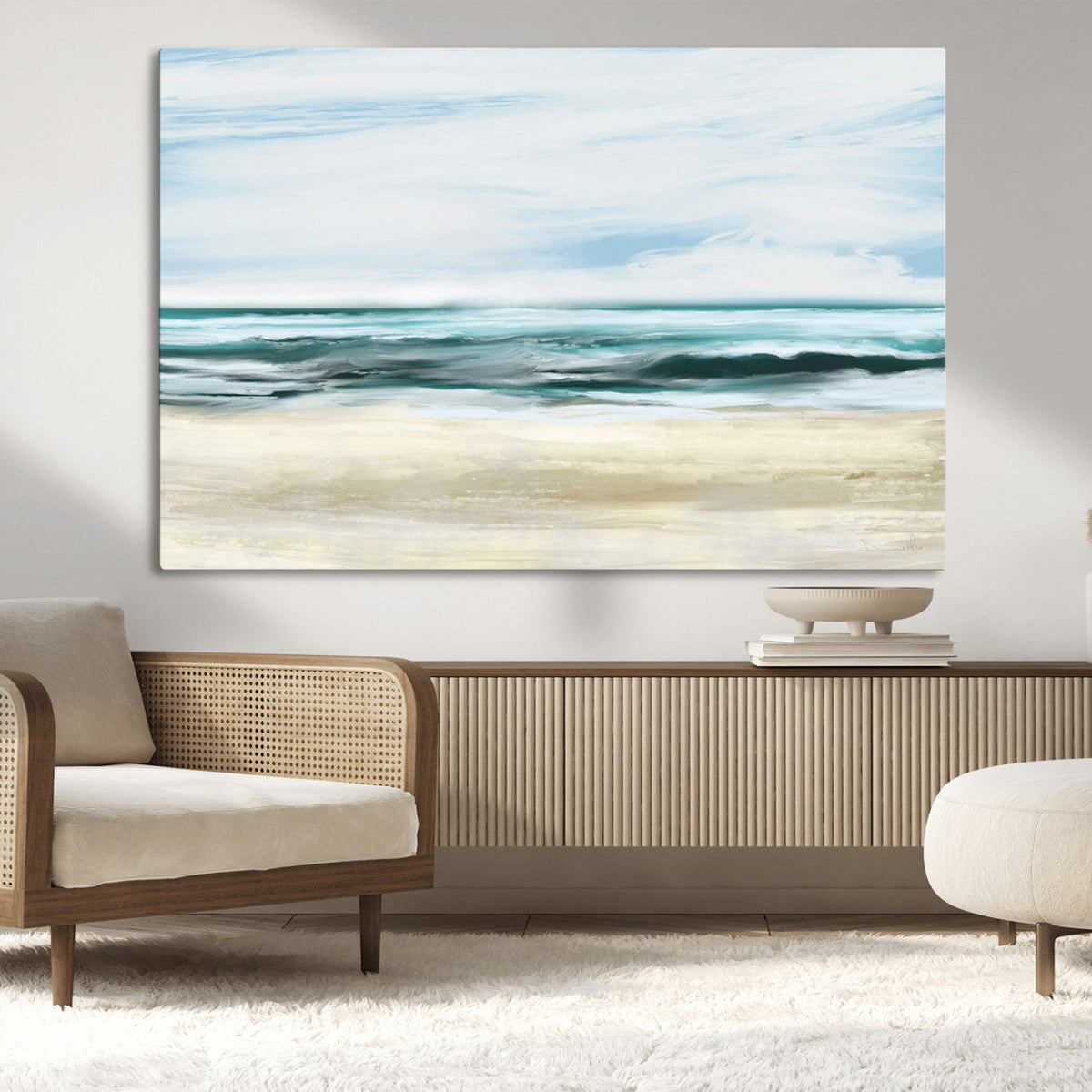 Ocean Abstract Wall Art Canvas Print