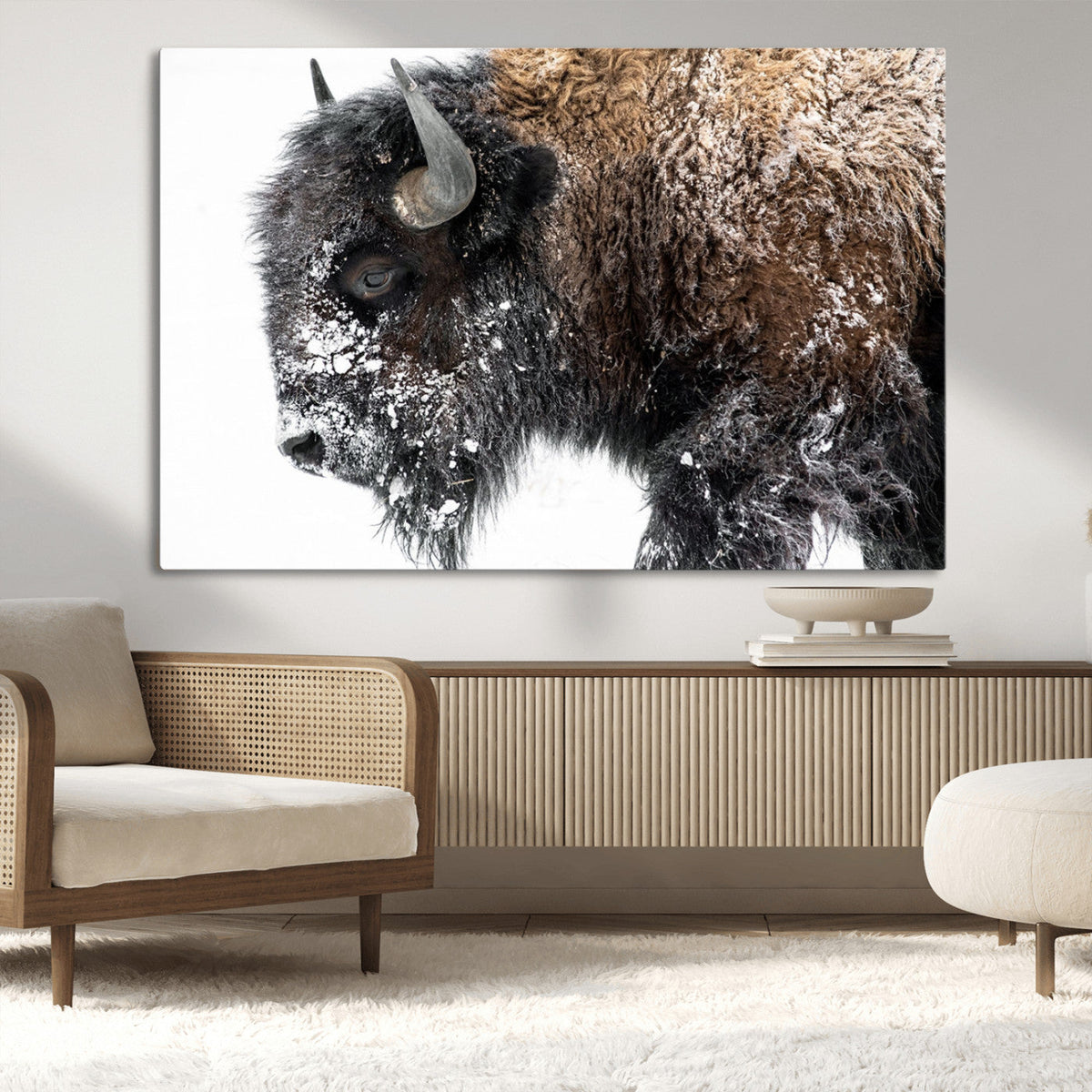 American Bison Wall Art Print – Majestic Buffalo Canvas