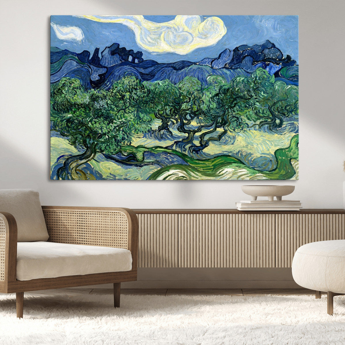 Olive Trees Van Gogh Wall Art Canvas Print