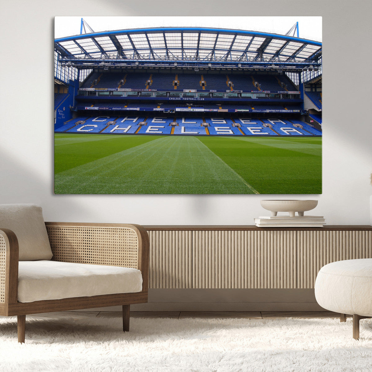 Chelsea FC Soccer Team Print - Stamford Bridge Stadium Wall