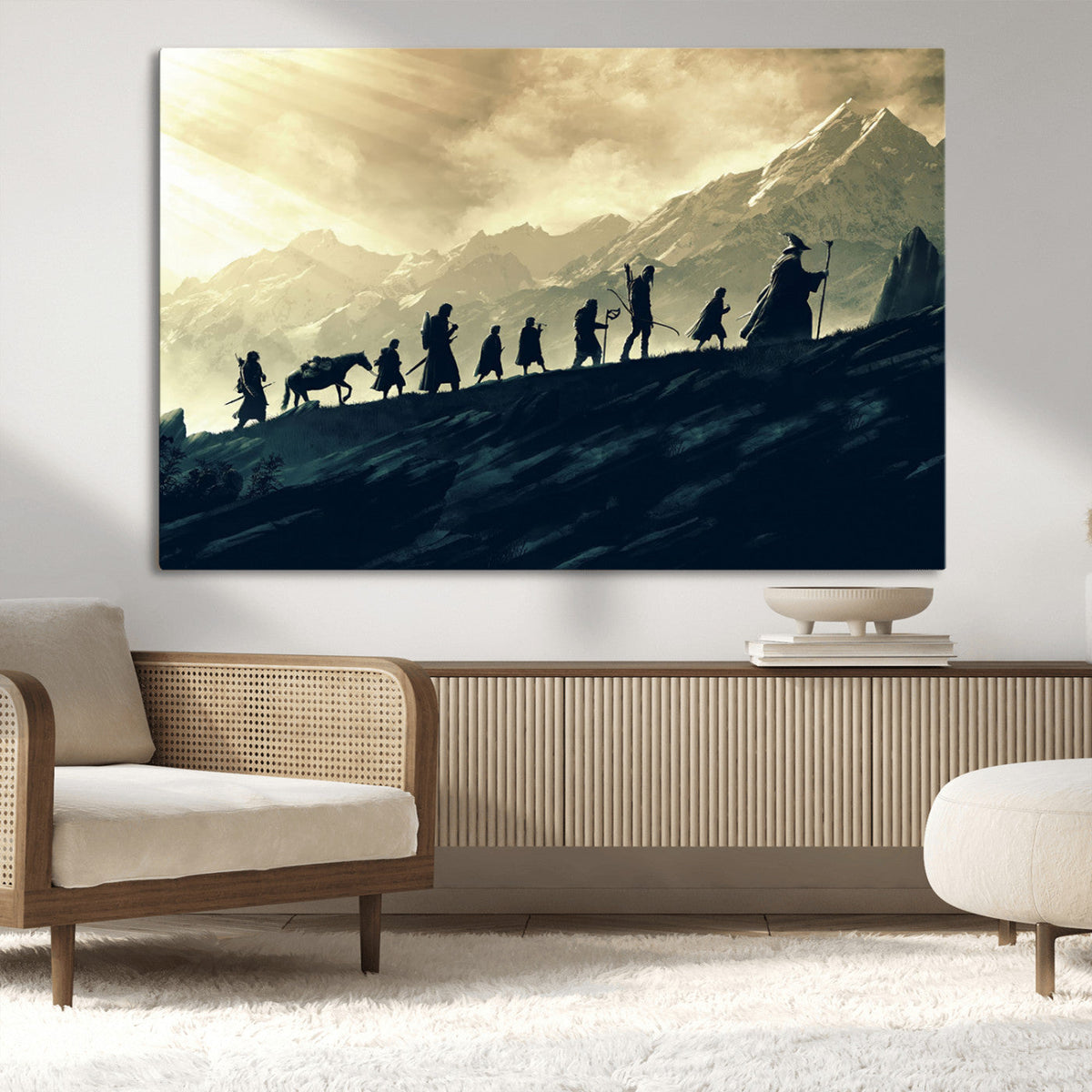Fellowship Journey Wall Art – Fantasy Adventure Canvas Print