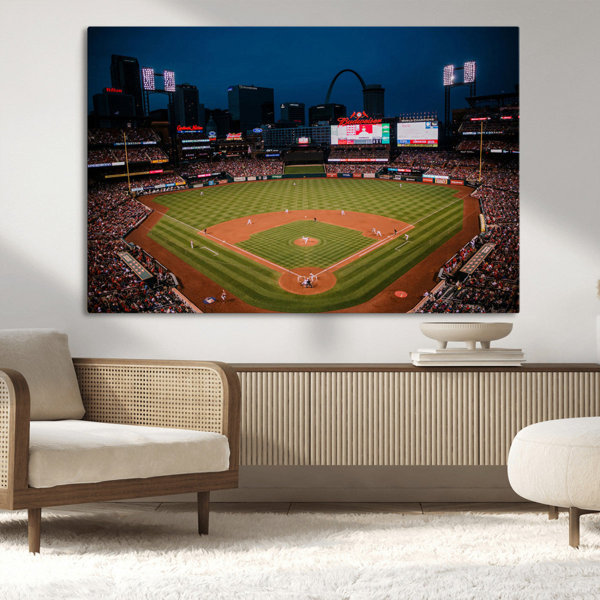 St. Louis Cardinals Baseball Team Print - Busch Stadium Wall