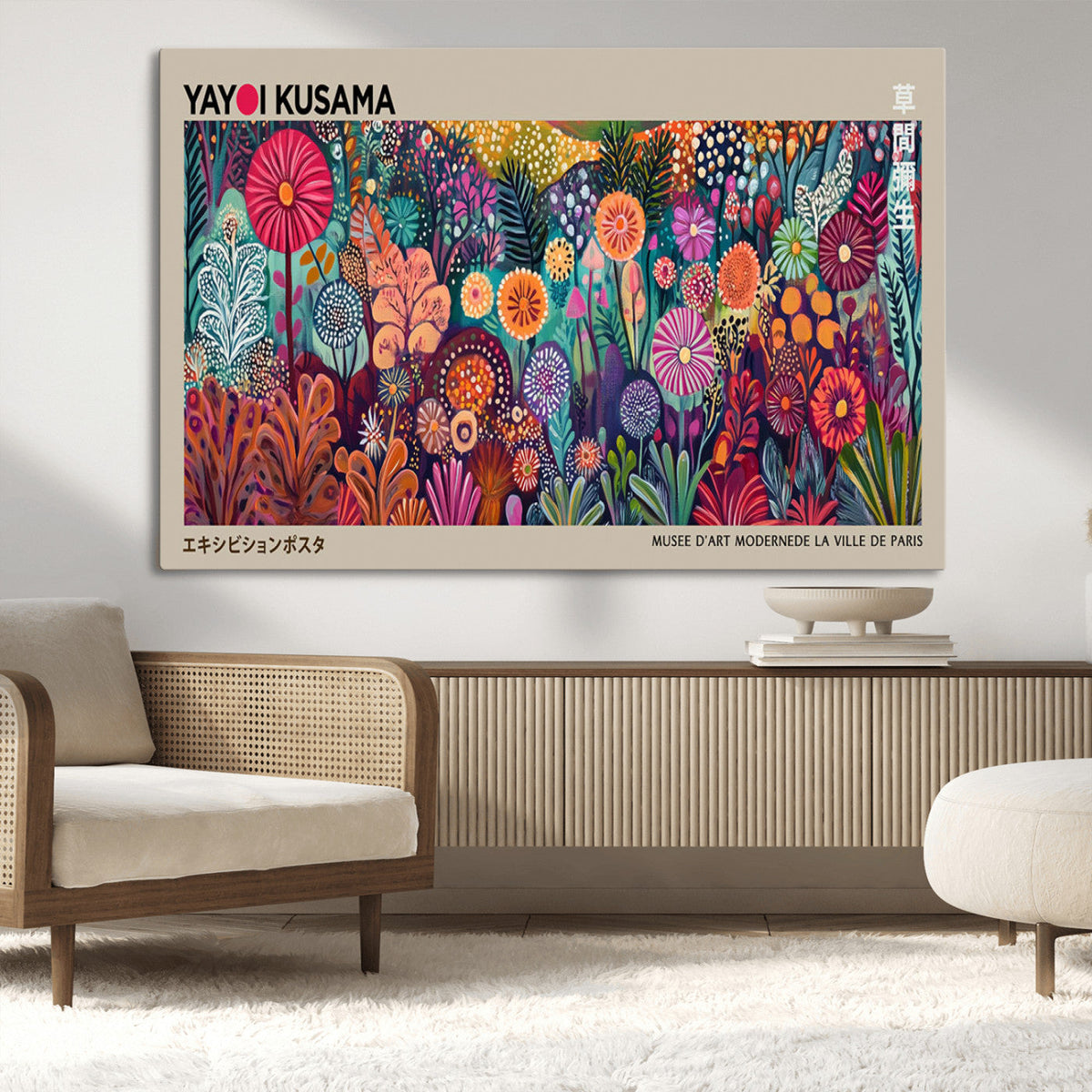Yayoi Kusama Wall Art Canvas Print, Abstract Art, Large