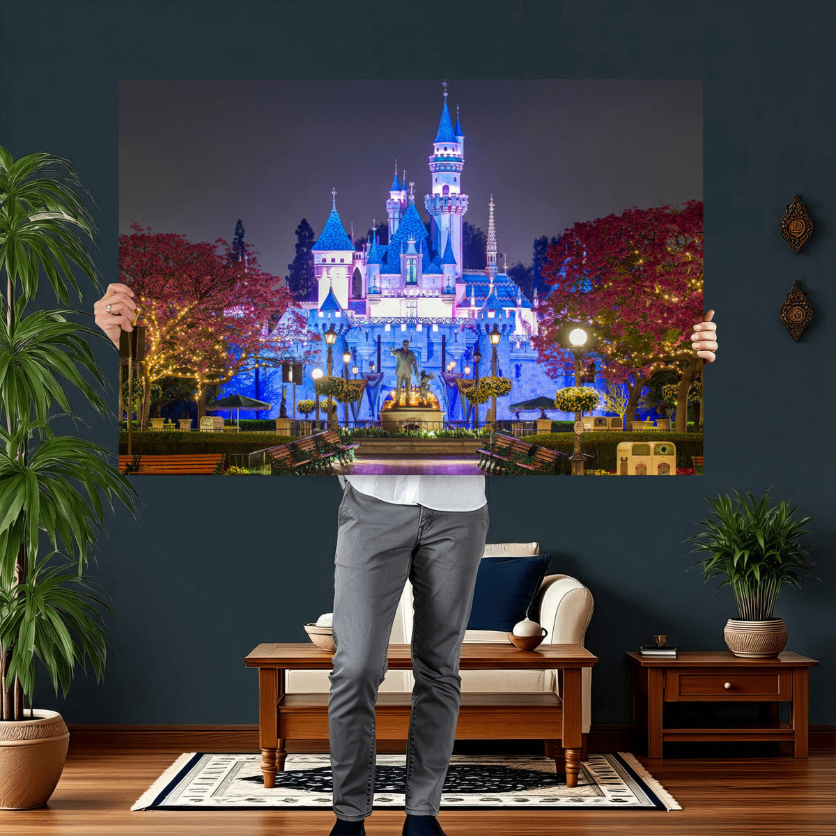 Disney Castle Wall Art Canvas Print – Magical Fairytale