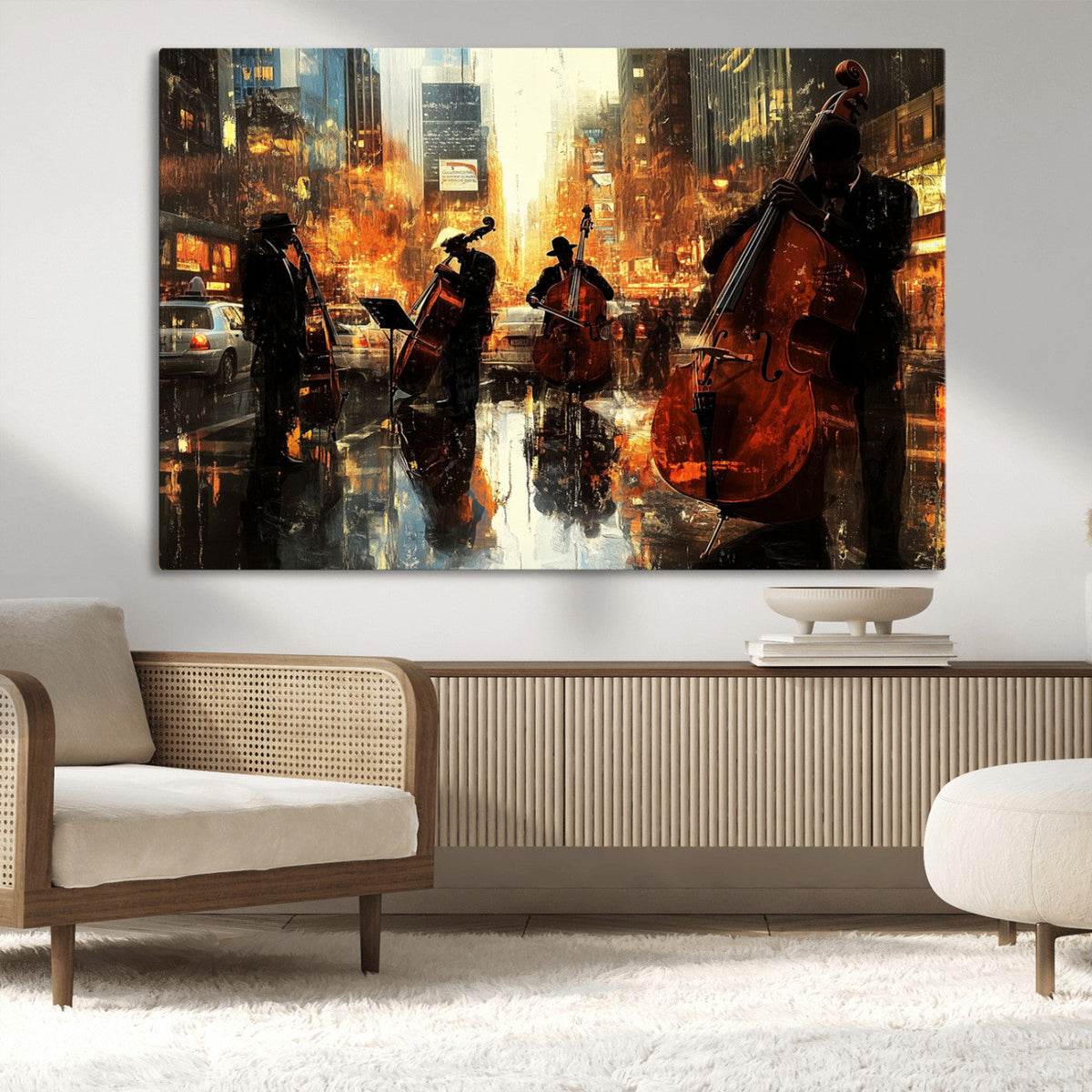 Jazz Wall Art Canvas Print – Colorful Musical Instrument