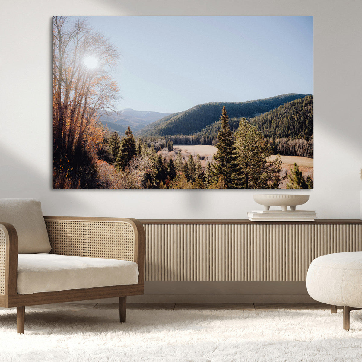 Tropical Palm Trees Wall Art Canvas Print – Framed Sunset