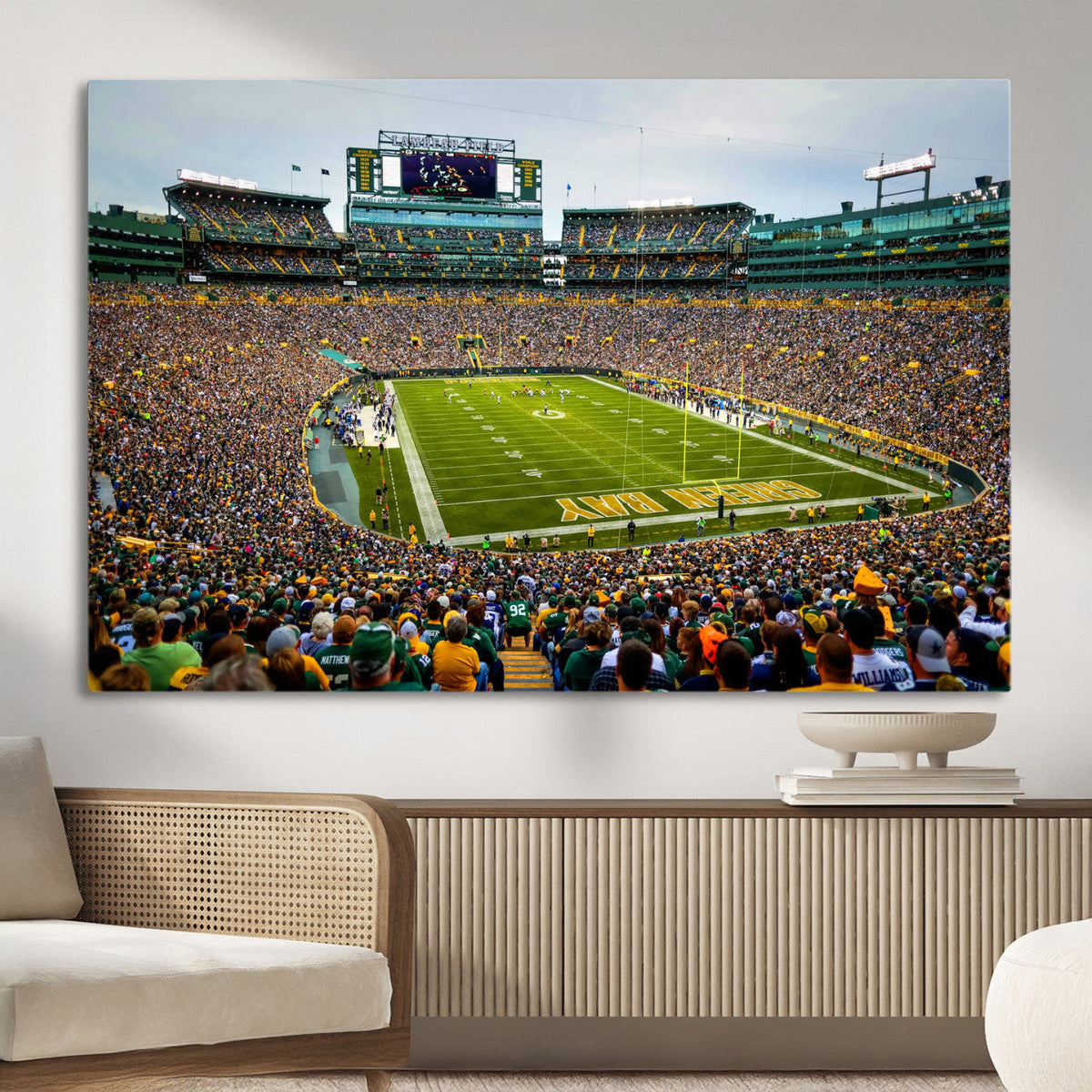 Green Bay Packers Lambeau Field Stadium Wall Art Canvas