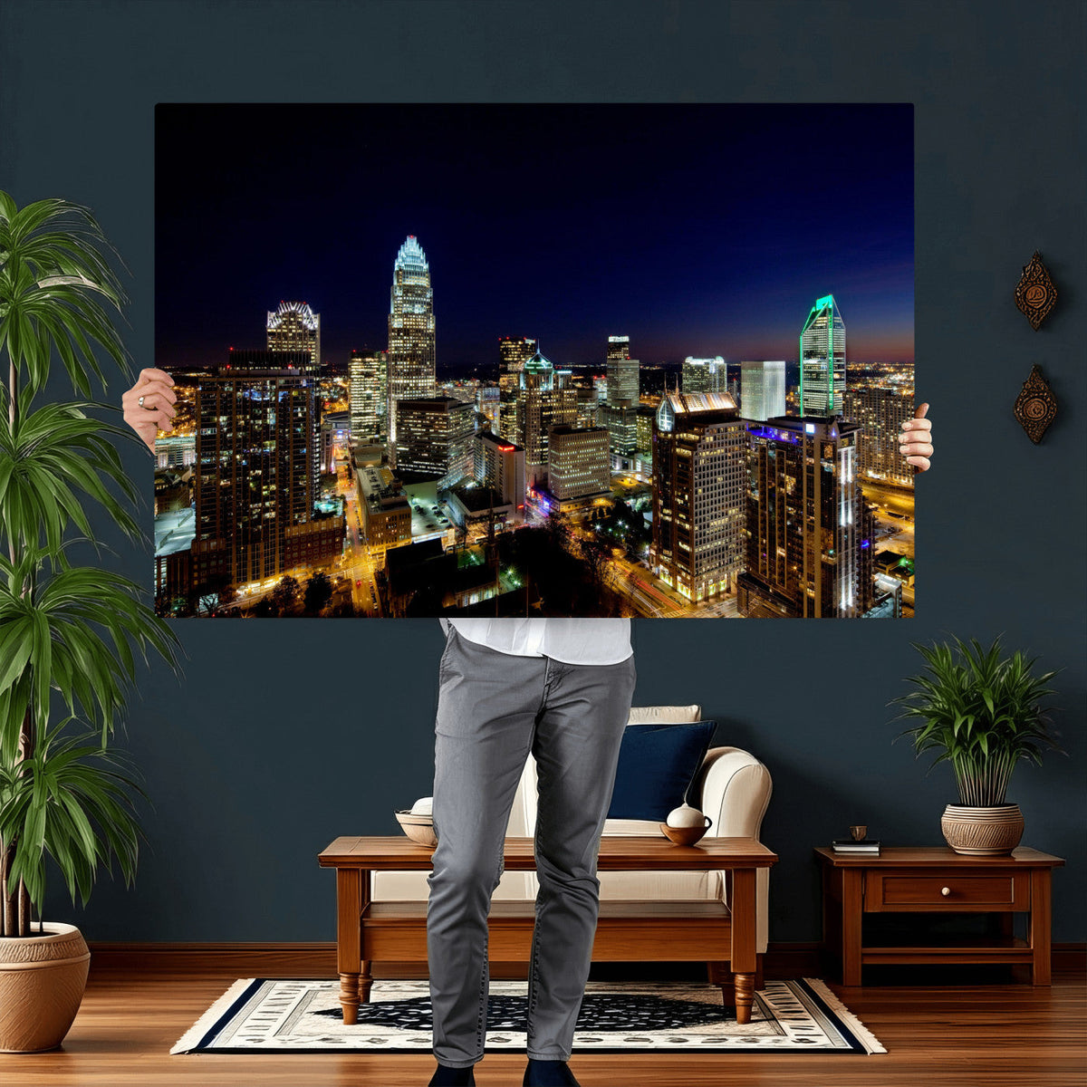 Atlanta Skyline Wall Art Canvas Print – Modern Cityscape