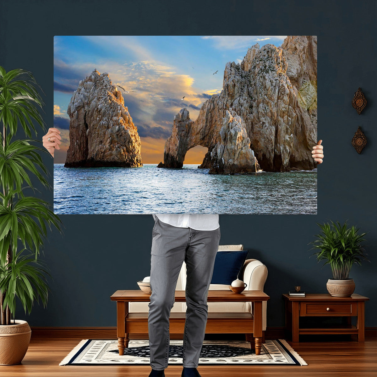The Arch Cabo San Lucas Ocean Arch Wall Art Canvas Print,