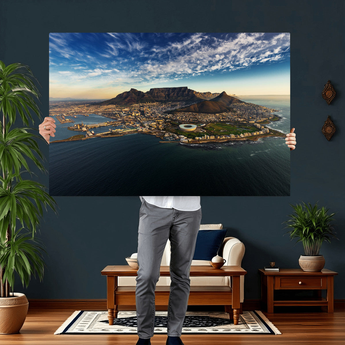 Cape Town Skyline Wall Art Canvas Print – Table Mountain
