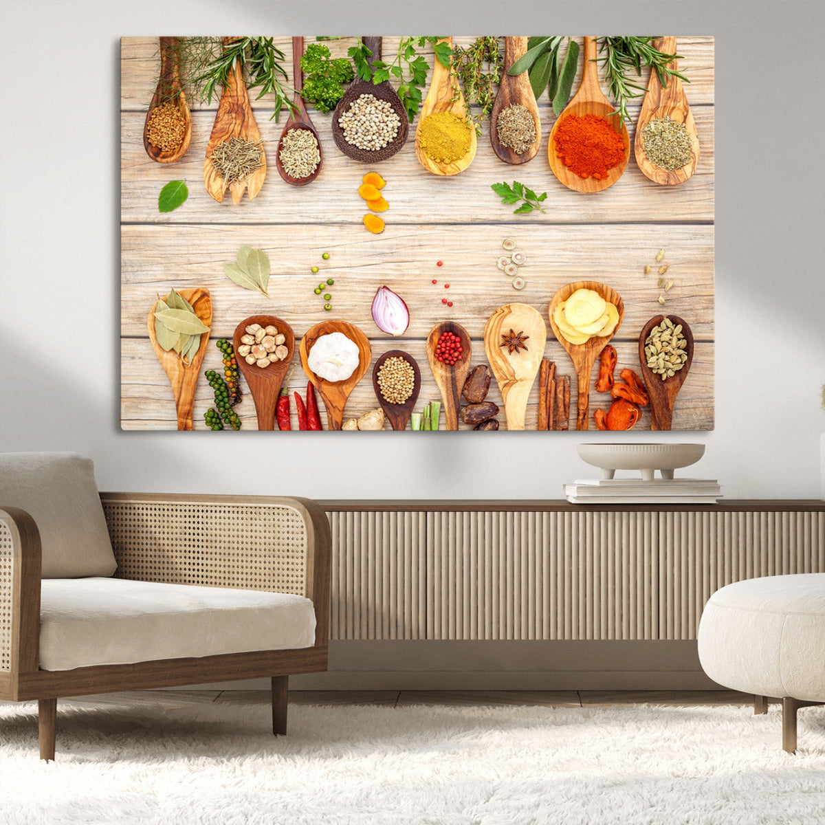 Kitchen Spice on the Table Wall Art, Kitchen Spice Wall Art