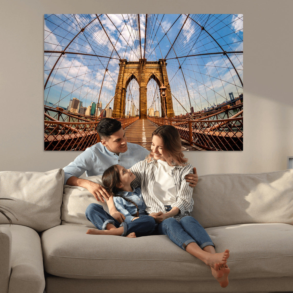 Brooklyn Bridge Manhattan Wall Art Canvas Print