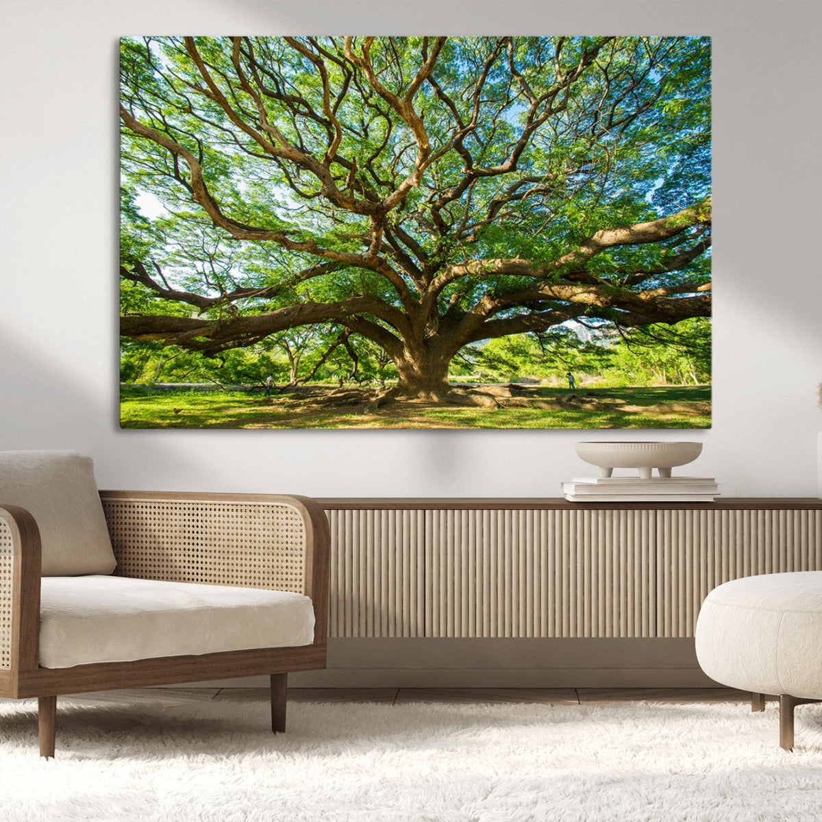 Majestic Oak Tree Wall Art – Serene Nature Canvas Print with
