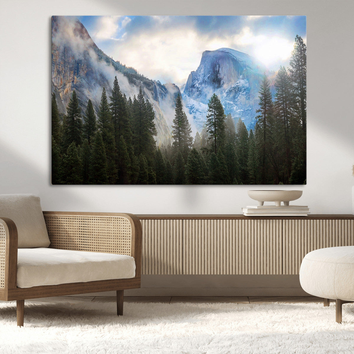 Half Dome Yosemite Calinia Wall Art Canvas Print El Capitan