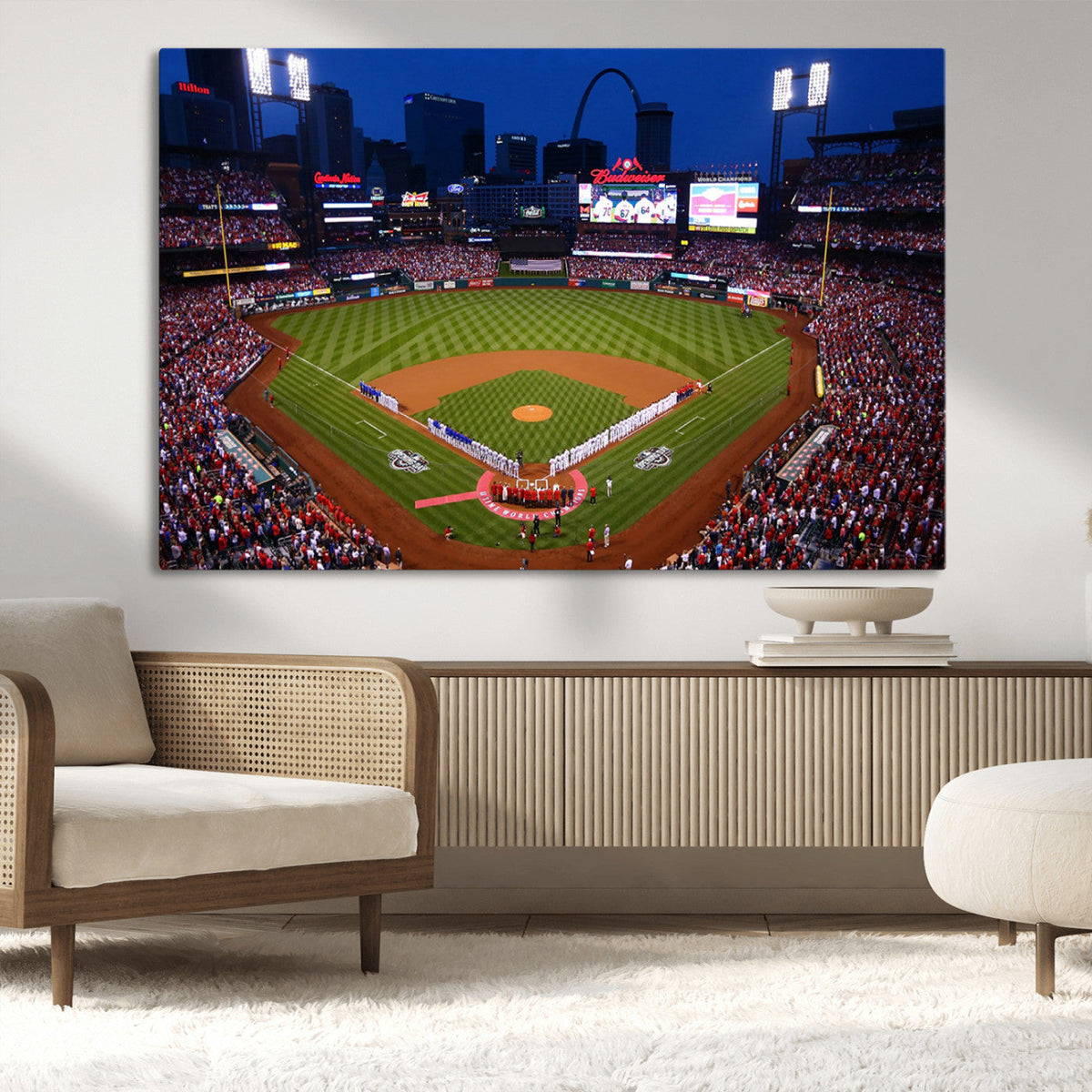 St. Louis Cardinals Baseball Team Print - Busch Stadium Wall