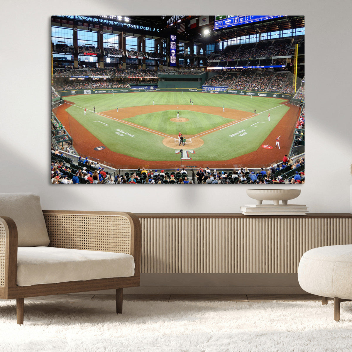 Texas Rangers Baseball Team Print - Arlington Globe Life